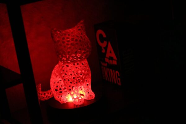 Lampe de table avec variation de couleur Chat Félumi - Éclairage Décoratif branchement USB Imprimé en 3D pour Ambiance Chaleureuse et Unique – Image 5