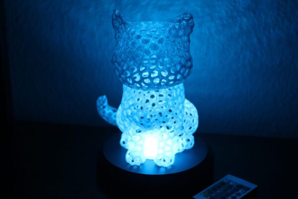 Lampe de table avec variation de couleur Chat Félumi - Éclairage Décoratif branchement USB Imprimé en 3D pour Ambiance Chaleureuse et Unique